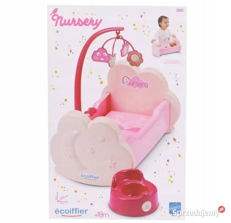 ŁóżkoŁóżeczko lalki róż karuzela Pasłęk