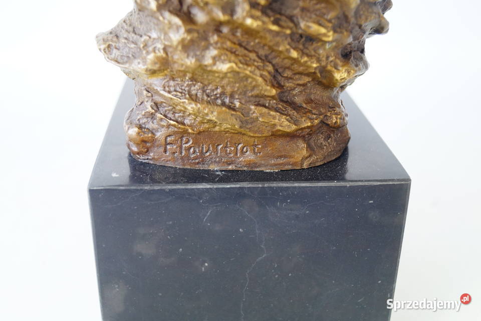 Figura z brązu rzeźba JELEŃ trofeum myślistwo