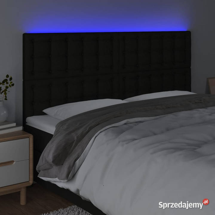 Zagłówek do łóżka z LED czarny 180x5x118128 Warszawa