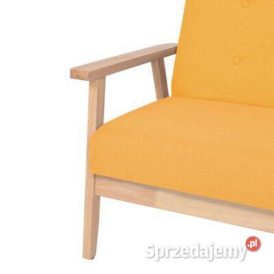 vidaXL Fotel żółty tkanina244657