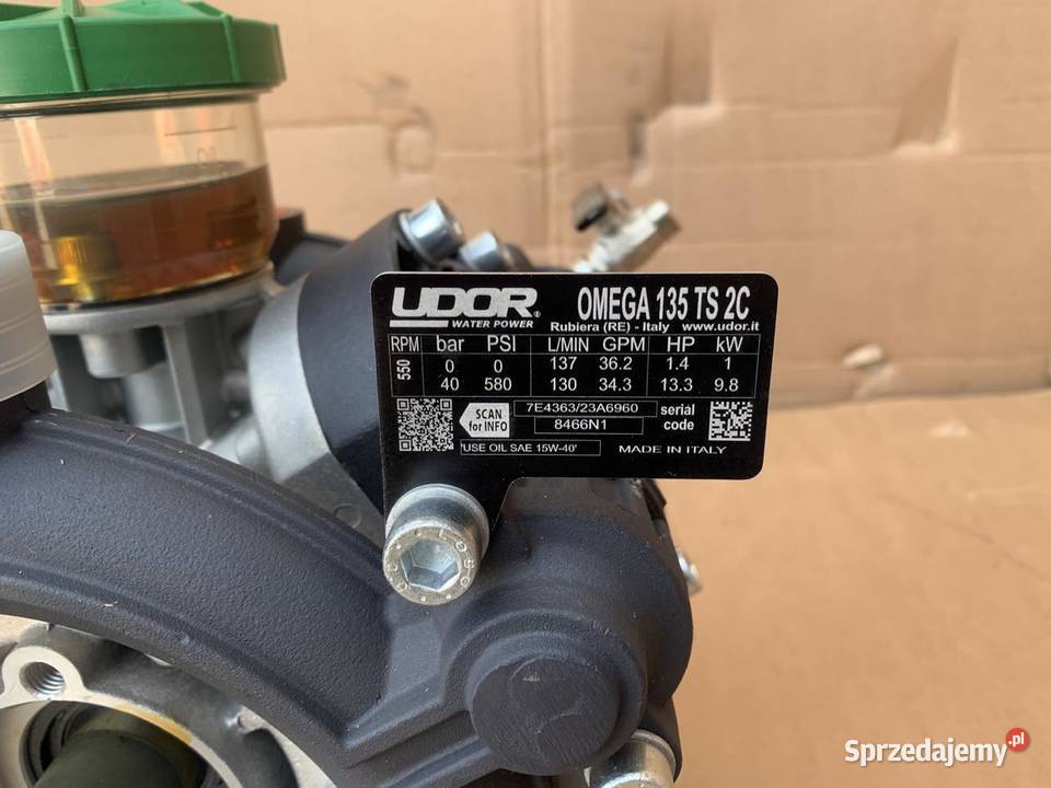 Pompa Sadownicza Udor Omega 135 TS 2C do Warka sprzedam