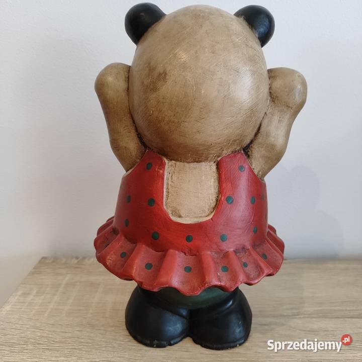 Dwie stare drewniane figurki Para misiów