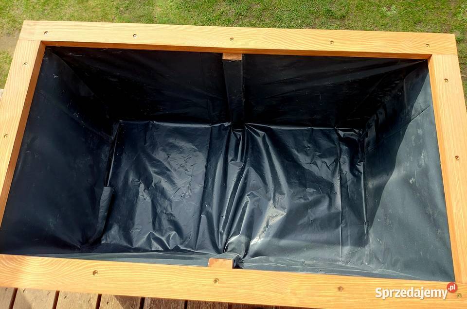 Donica drewniana ogrodowa Masywna 90x50x40 sprzedam