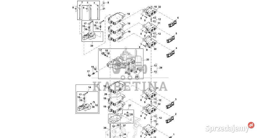 John Deere 9470RX Zestaw kołka gwint RE304830