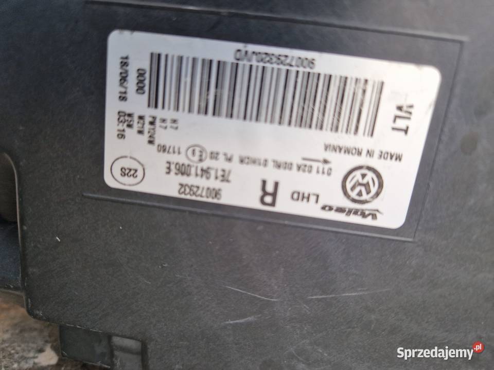 VW T6 reflektor ORG EU dostawcze