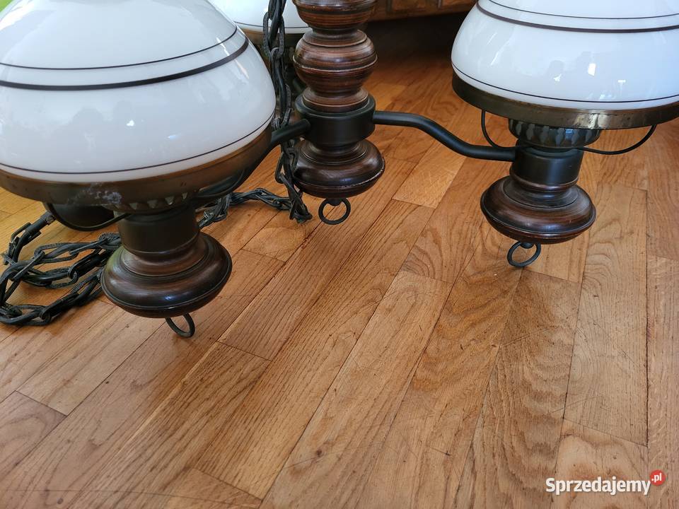 Stara trójramienna lampa wisząca mazowieckie sprzedam