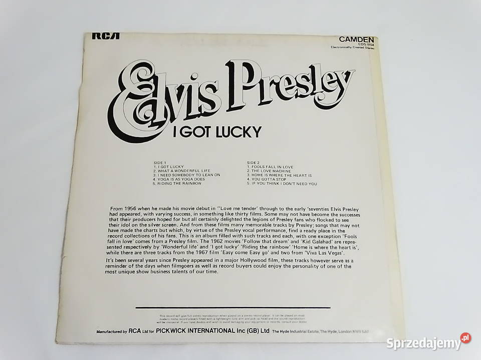 Elvis Presley I Got Lucky lubelskie sprzedam