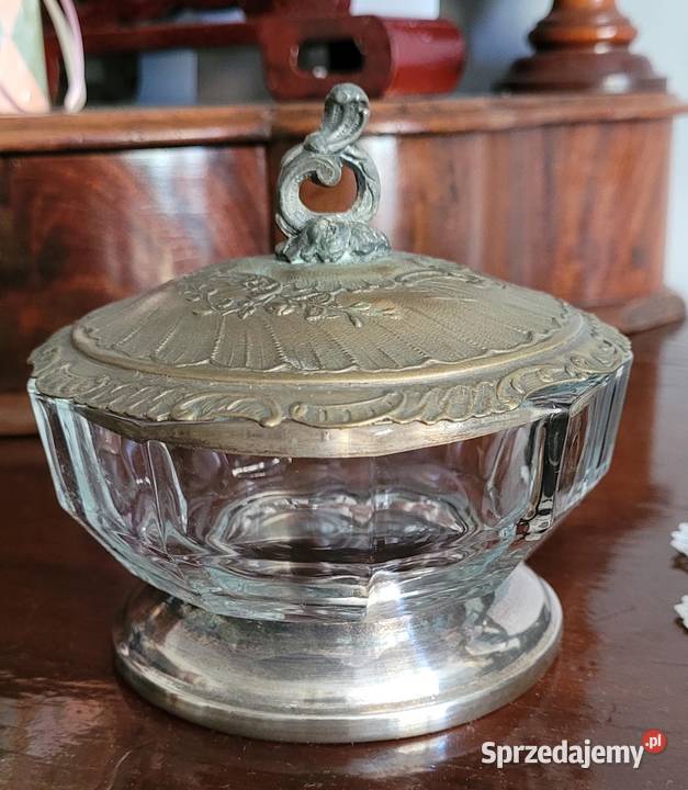 Eleganckie włoskie szklane puzderko z Kraków sprzedam