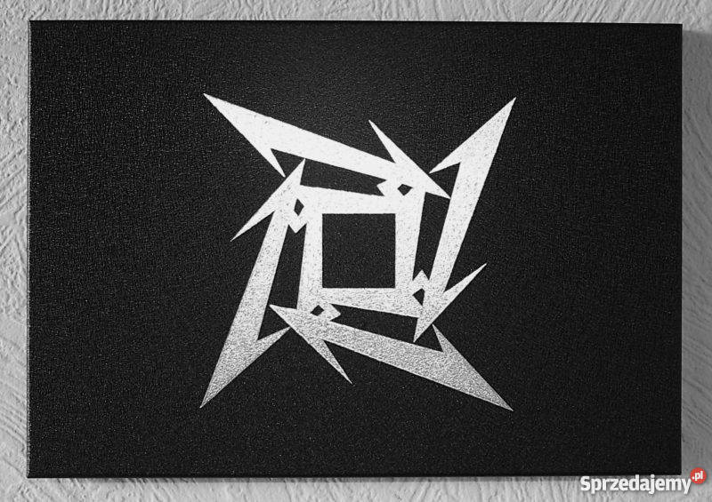 Metallica logo Obraz ręcznie grawerowany na świętokrzyskie Sandomierz sprzedam