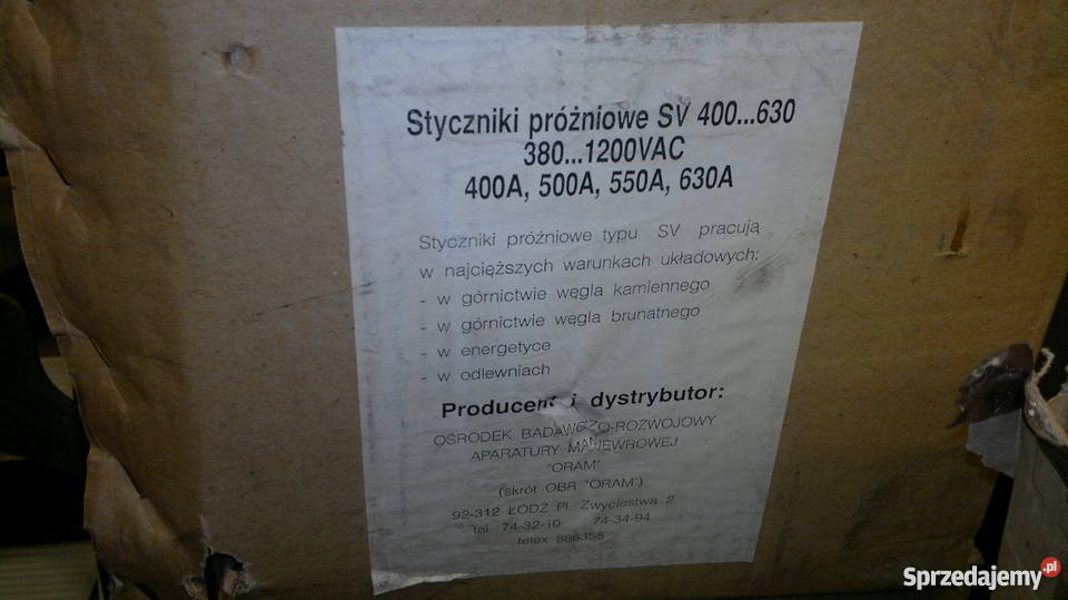 stycznik sv 7 Elester prąd 250A śląskie Dąbrowa Górnicza