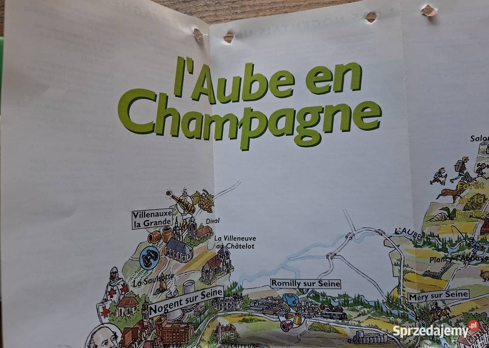 Francja LAube Fremdenverkehskarte Champagne mapa małopolskie Kraków