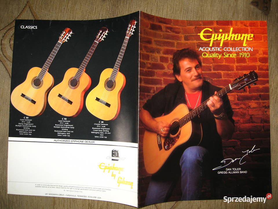 Epiphone Acoustic Collection guitar catalog Kępice