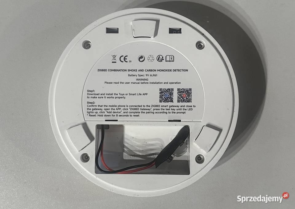 Czujnik detektor czadu i tlenku węgla CO Zigbee