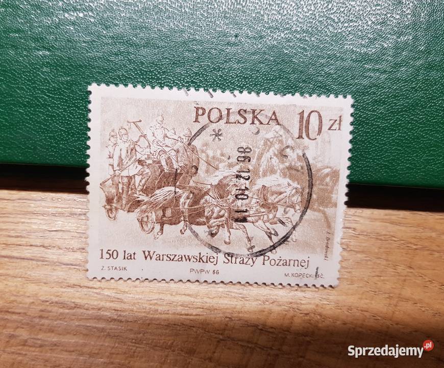 Znaczek 150 lat Warszawskiej Straży Pożarnej Golina