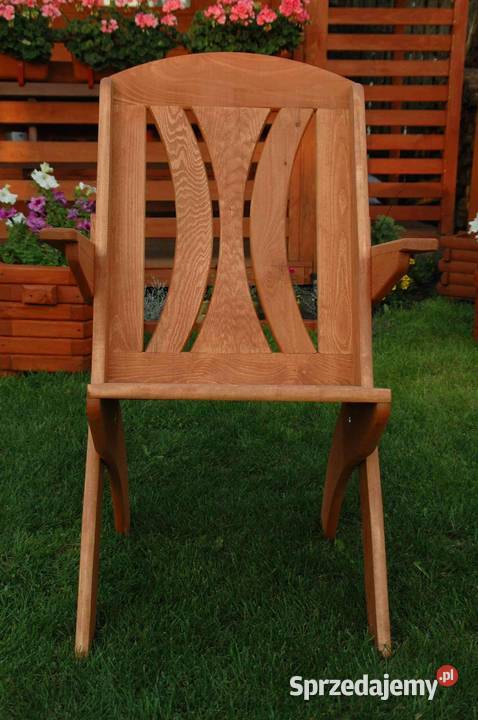Krzesło ogrodowe drewniane składane tarasowe X Krzesła ogrodowe Kalety