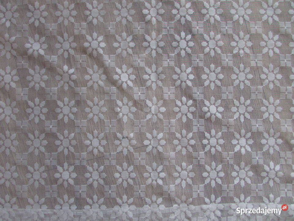 firanka w kwiatki kwiaty ecrii ecru kremowa