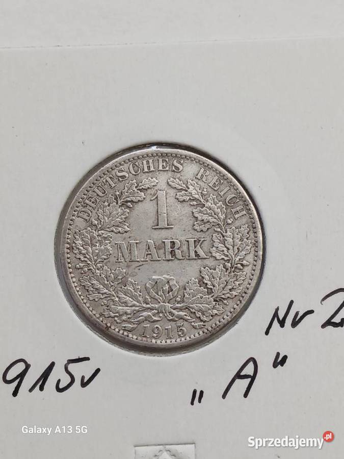 1 Marka Prusy 1915 r 2 mennica A Numizmatyka Konin