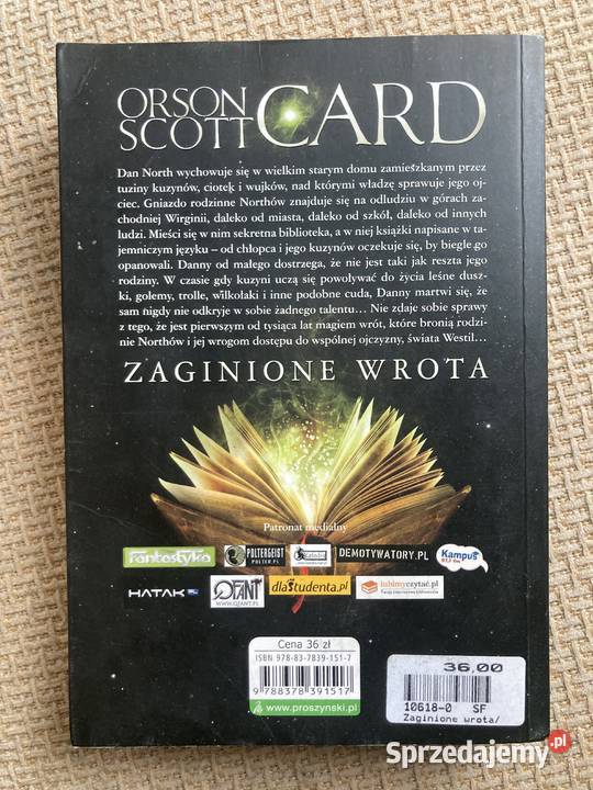 Zaginione wrota Orson Scott Card Strupiechów sprzedam