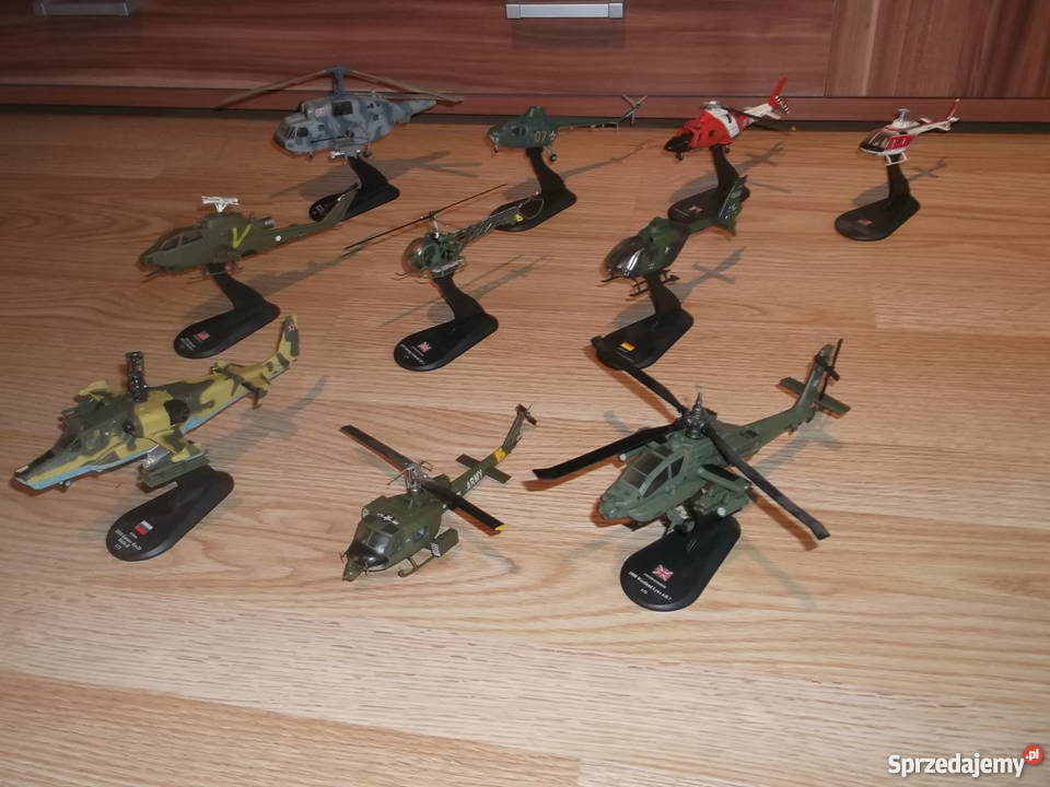 Helikoptery Świata 34 sztuki modele Amercom 172 Pruszcz Gdański