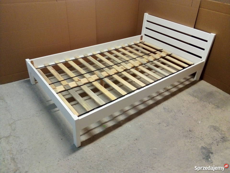Łóżko drewniane białe 140/200