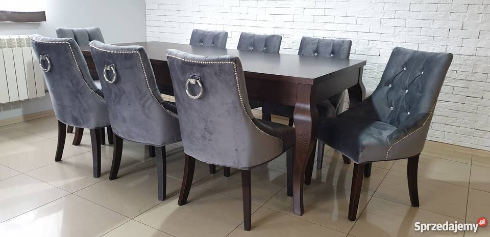 Krzesło chesterfield z kołatką tapicerowane Poznań