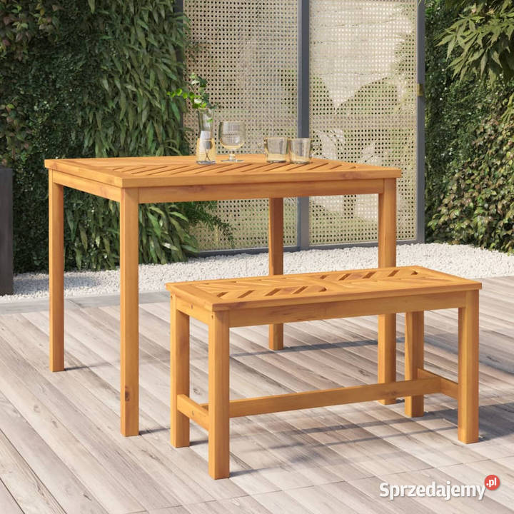 Stół ogrodowy 90x90x74 lite drewno akacjowe Warszawa sprzedam