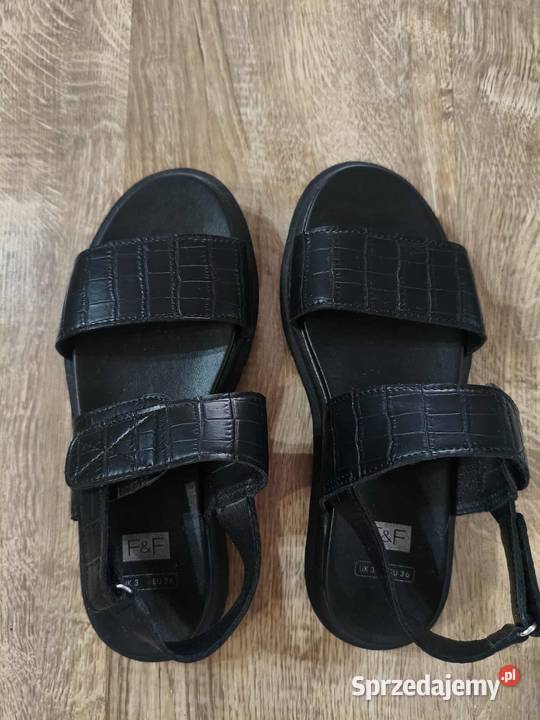 Czarne sandały FF rozmiar 36