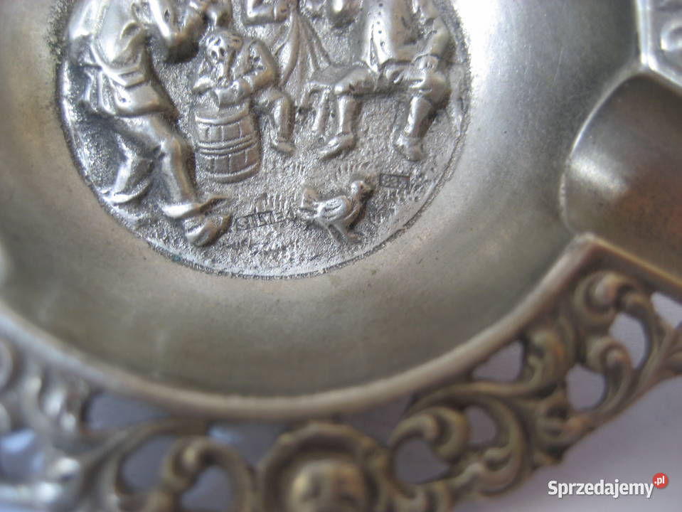 Stara Popielniczka Srebrna Warszawa