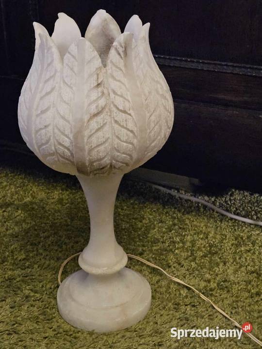 Piękna ciężka lampka z kamienia alabastru mazowieckie Warszawa
