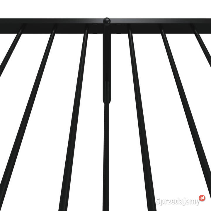 Łóżko Metalowe Czarne Rama Łóżka Ze Stelażem 207cm