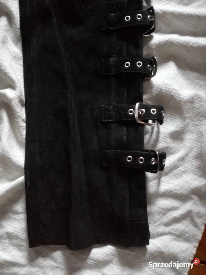 Spodnie skórzane motocyklowe MDM L nowe Lublin