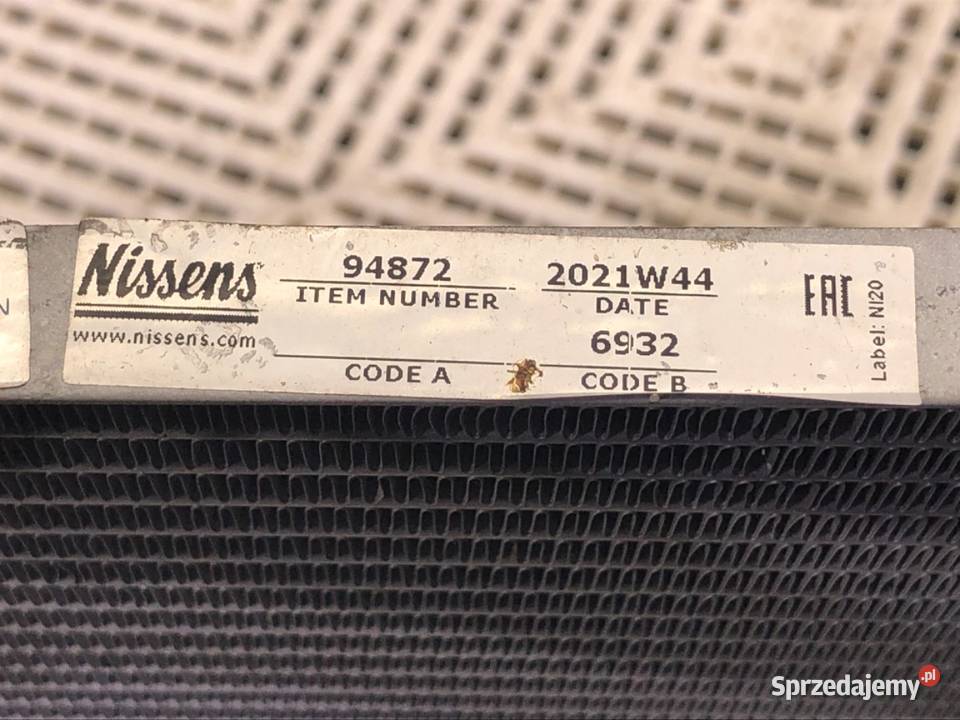 CHŁODNICA KLIMATYZACJI BMW E87 16 115 0313 osobowe podkarpackie