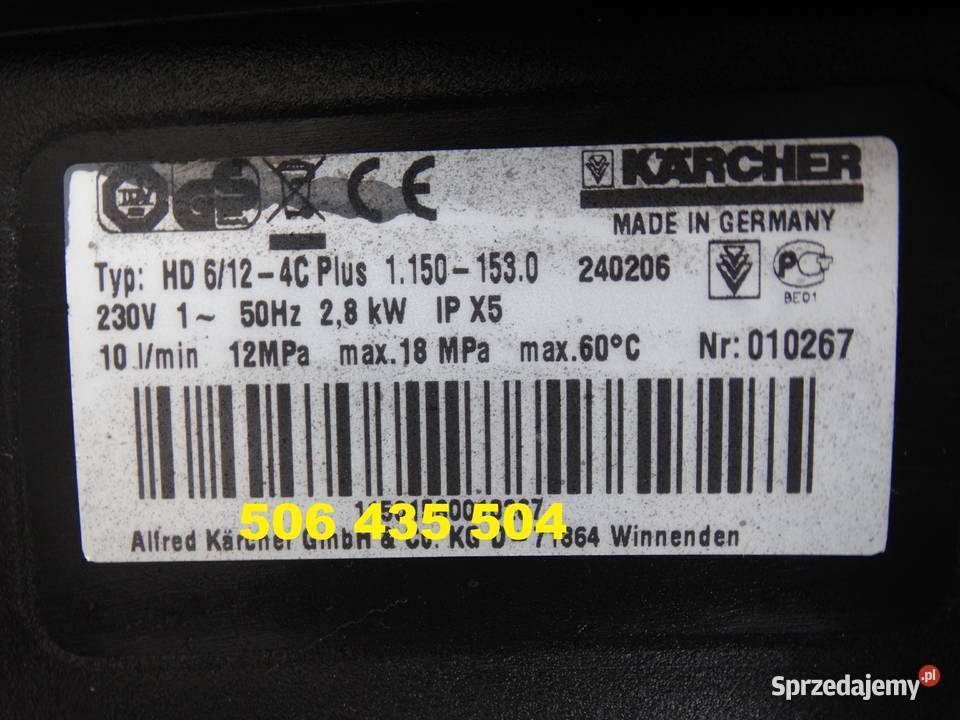 Myjka Ciśnieniowa Karcher HD 612 4CX OKAZJA sprzedam