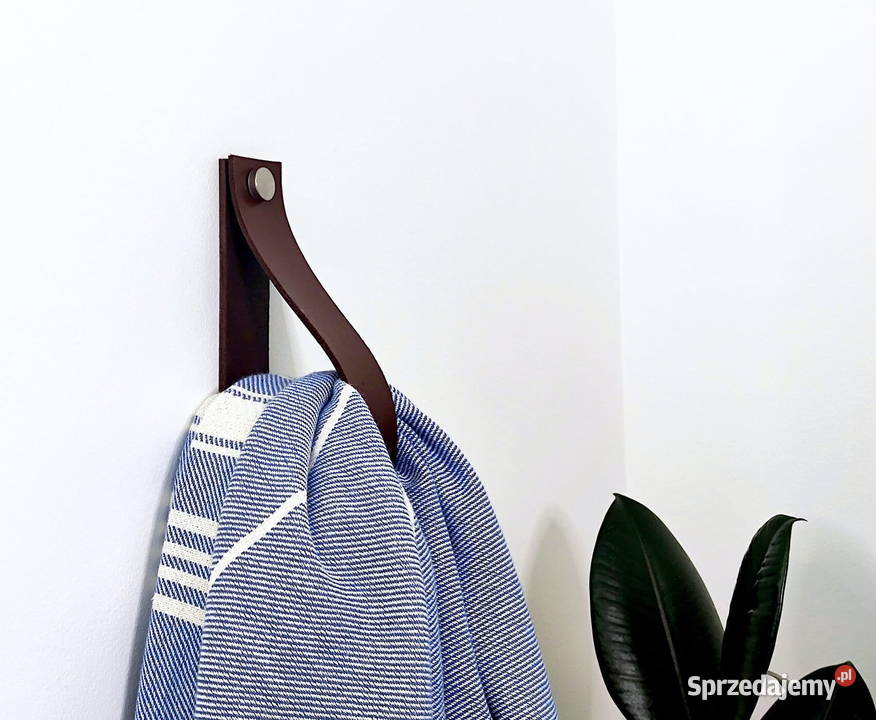 WIESZAK SKÓRZANY NA RĘCZNIK KOLOR BRĄZOWY mazowieckie sprzedam