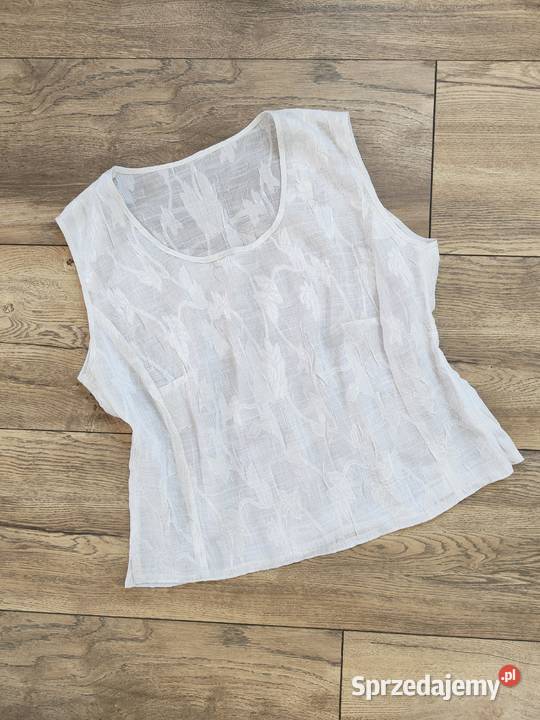 Biały kostium Bluzka Narzutka 42 Vintage y2k