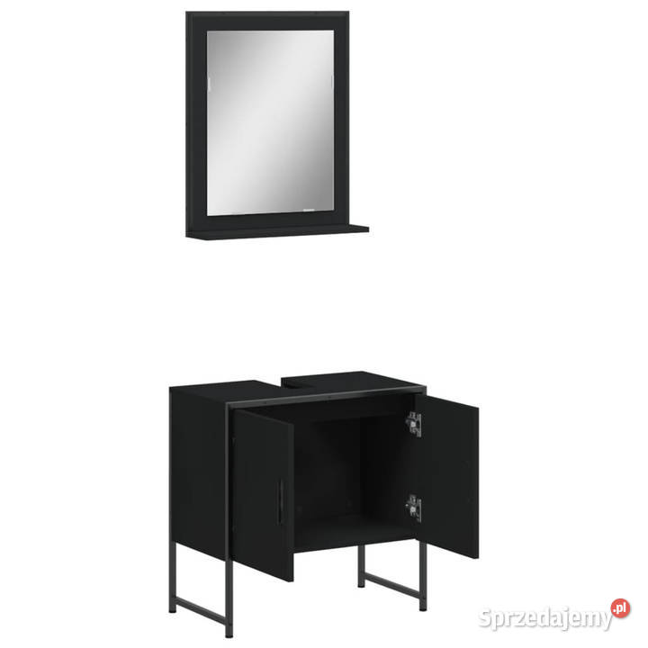 Zestaw 2 szafek do łazienki czarny WM3214334 Warszawa