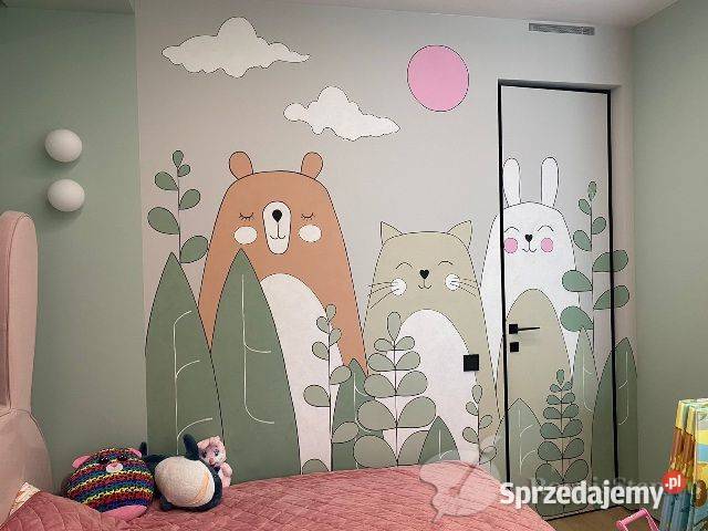 Tanie artystyczne malowanie ścian w pokoju