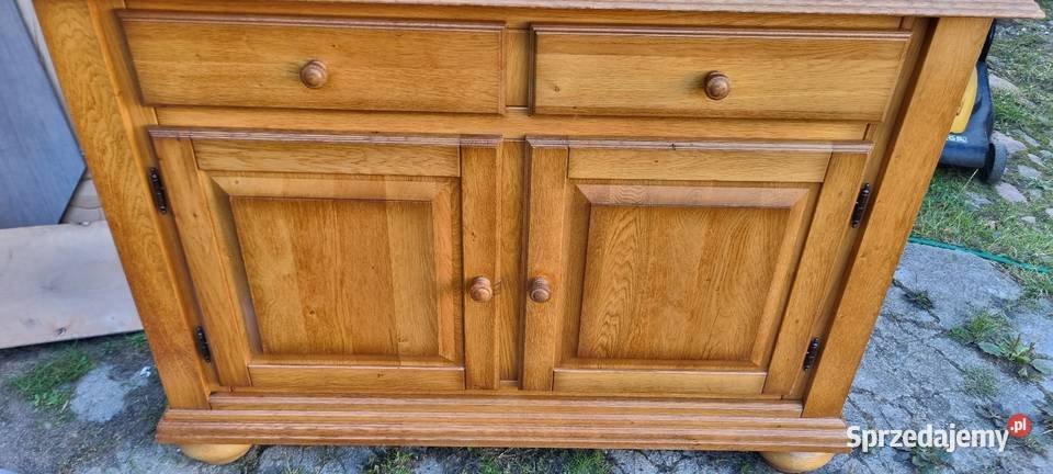 Kredens drewniany wiejski jasny Kamieniec Ząbkowicki
