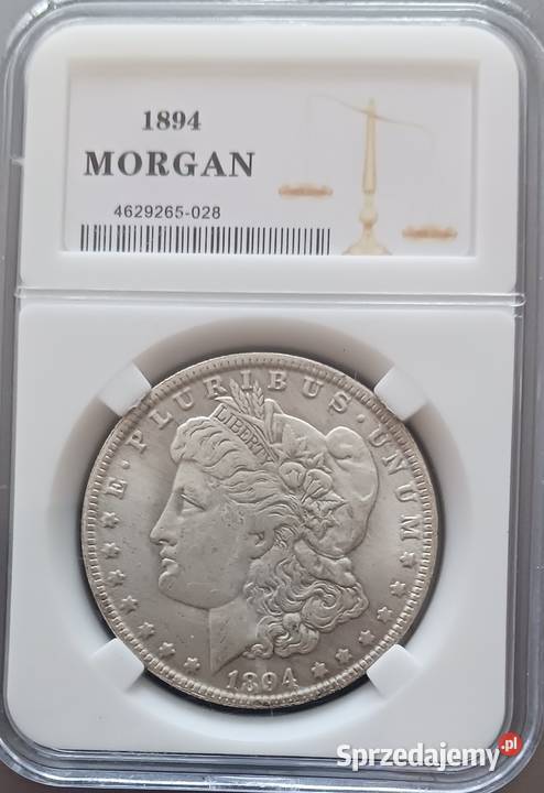 1 Dolar USA Morgan 1894 r men S Slab Kopia Konin