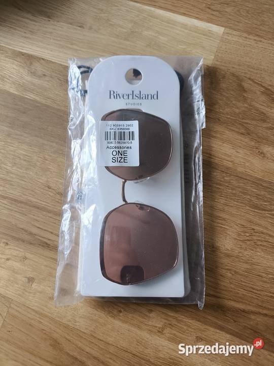 Okulary przeciwsłoneczne River Island złote Moda i Styl Poznań
