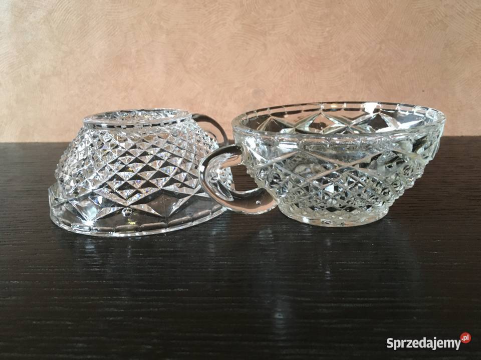 Szkło PRL filiżanki Hortensja Ząbkowice Porcelana i szkło Warszawa