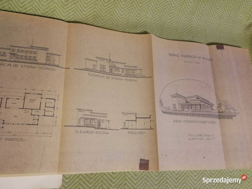 Budownictwo kolejowe Budynki kolejowe 1949 Antykwariat zachodniopomorskie Szczecin