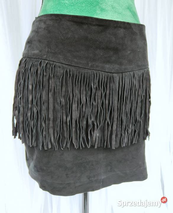 Skórzana spódnica mini Mango 36 S skóra zamsz Spódnice i sukienki Szczecin