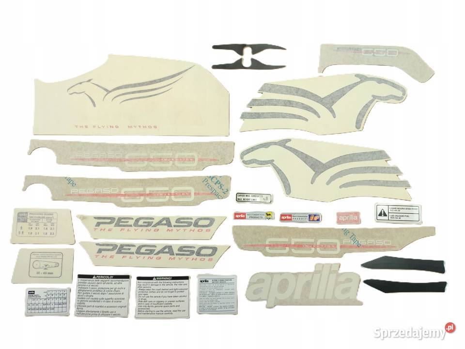 KOMPLET NAKLEJEK APRILIA PEGASO 650 IE 20012004 Poduszki powietrzne