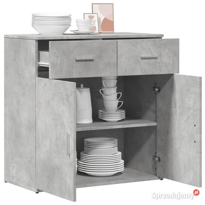 Szafka szarość betonu 79x38x80 materiał