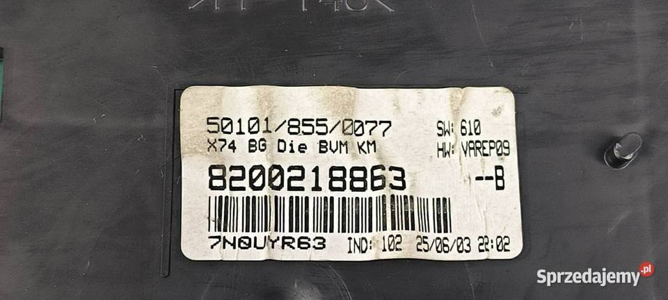 LICZNIK ZEGAR RENAULT MEGANE II 8200218863