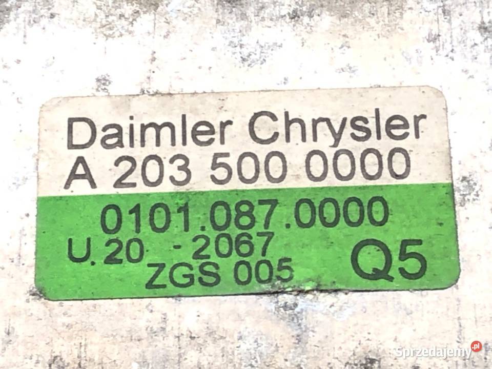 INTERCOOLER MERCEDES W203 A2035000000 18 163 Układ chłodzenia sprzedam