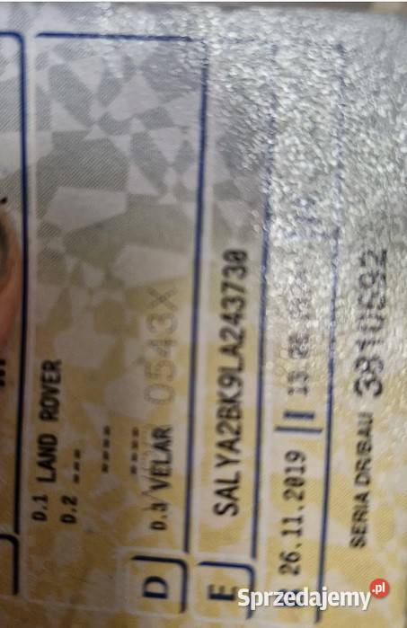 Land Rover Range Rover Velar 30 SD6 RDynamic automatyczna Olsztyn sprzedam