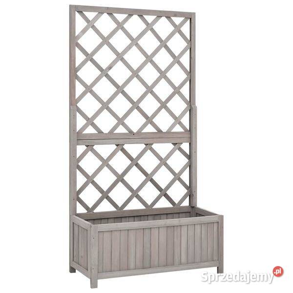 vidaXL Ogrodowa donica z kratką szara 70x30x135 Warszawa