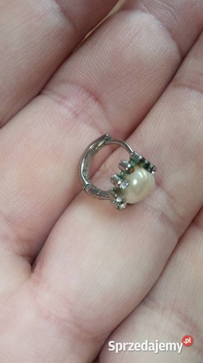 Kolczyk z lat PRL srebro mazowieckie Warszawa